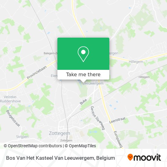 Bos Van Het Kasteel Van Leeuwergem plan