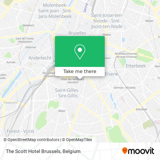 The Scott Hotel Brussels map