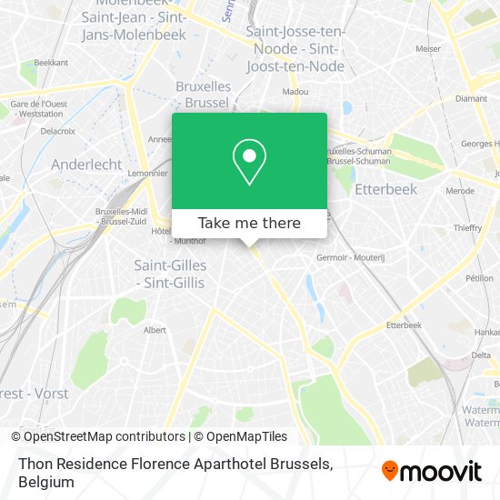 Thon Residence Florence Aparthotel Brussels map