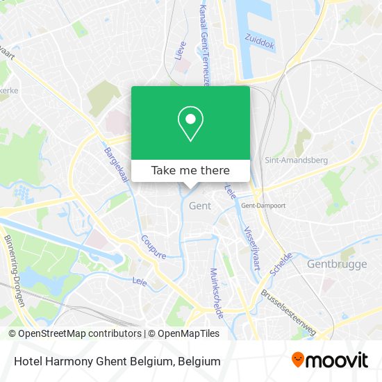 Hotel Harmony Ghent Belgium map