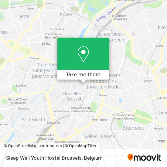 Sleep Well Youth Hostel Brussels plan