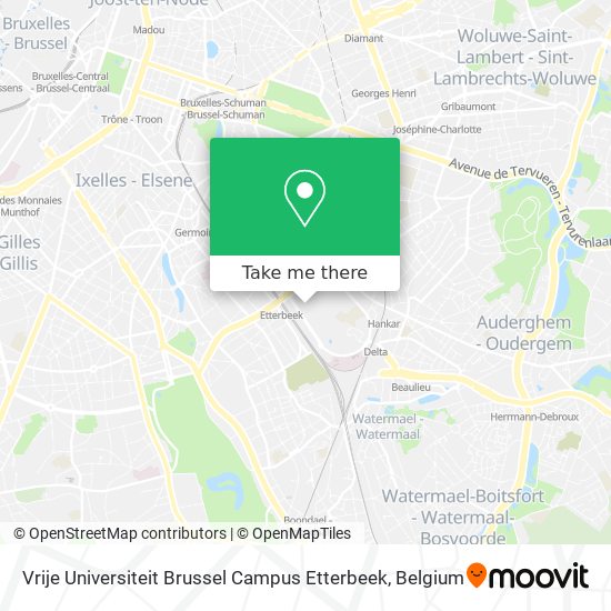 Vrije Universiteit Brussel Campus Etterbeek plan