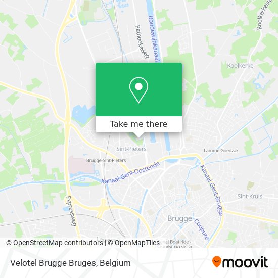 Velotel Brugge Bruges map