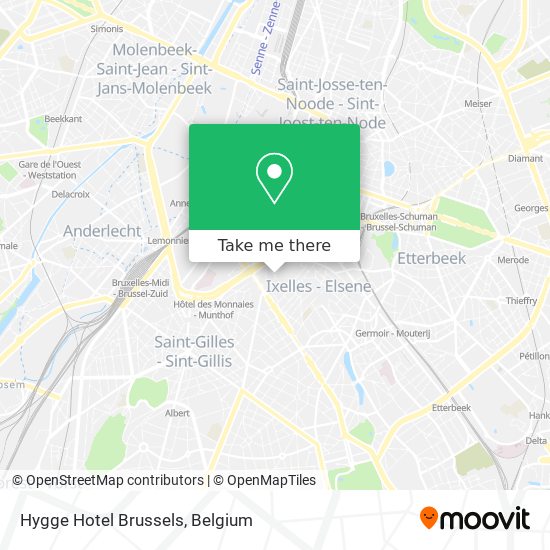 Hygge Hotel Brussels map