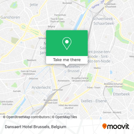 Dansaert Hotel Brussels map