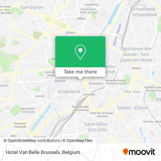 Hotel Van Belle Brussels map