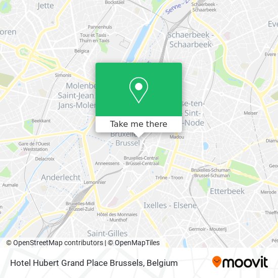 Hotel Hubert Grand Place Brussels plan