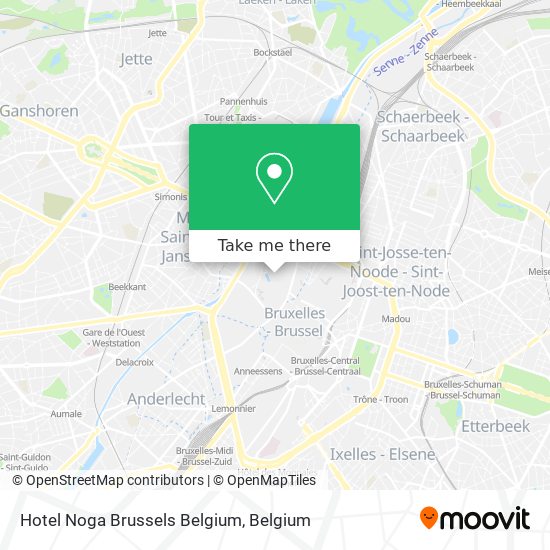 Hotel Noga Brussels Belgium map