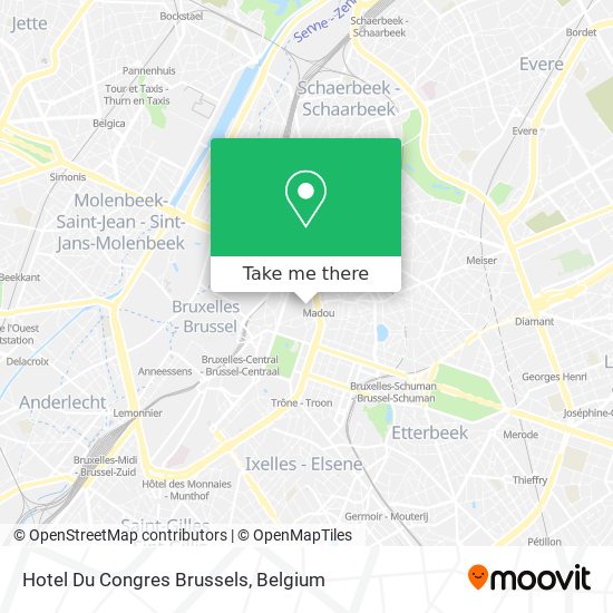 Hotel Du Congres Brussels map