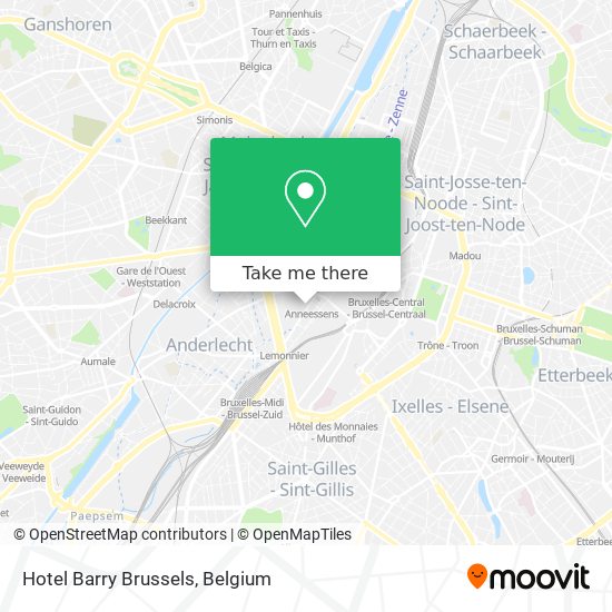 Hotel Barry Brussels map