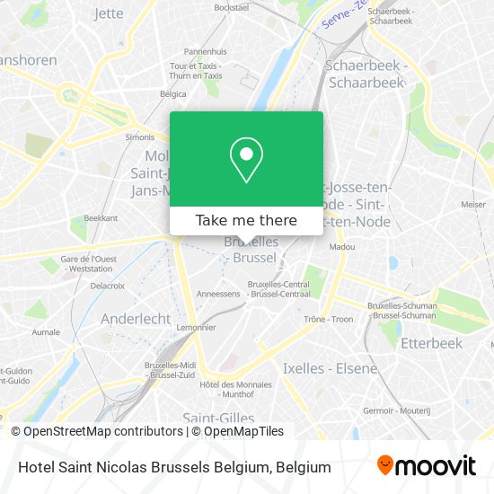 Hotel Saint Nicolas Brussels Belgium map