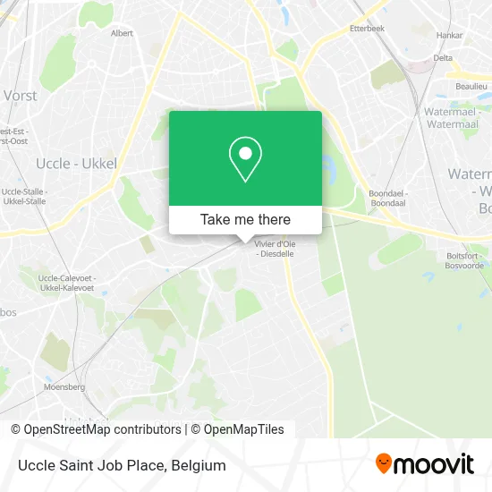 Uccle Saint Job Place map