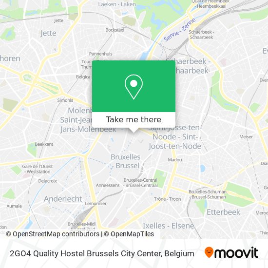 2GO4 Quality Hostel Brussels City Center map