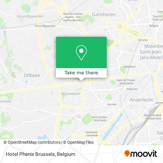 Hotel Phenix Brussels map