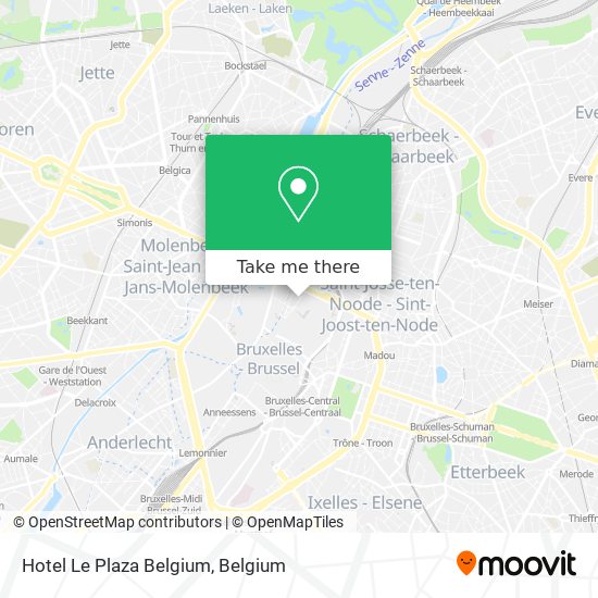 Hotel Le Plaza Belgium map