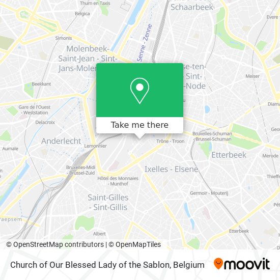 Church of Our Blessed Lady of the Sablon map