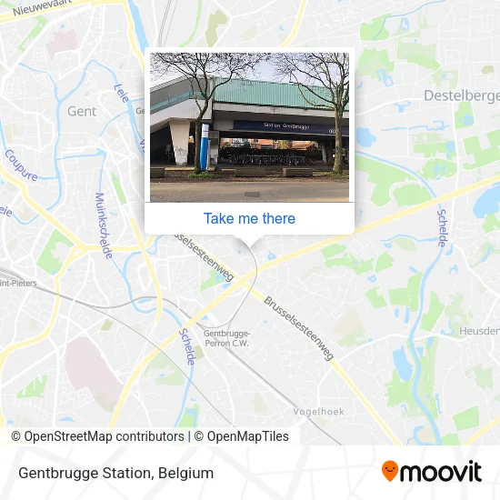 Gentbrugge Station map