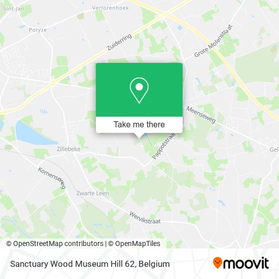 Sanctuary Wood Museum Hill 62 map