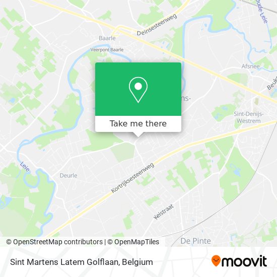 Sint Martens Latem Golflaan map