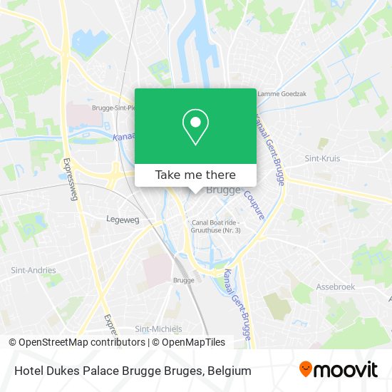 Hotel Dukes Palace Brugge Bruges map