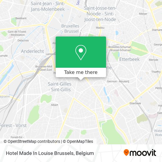 Hotel Made In Louise Brussels map