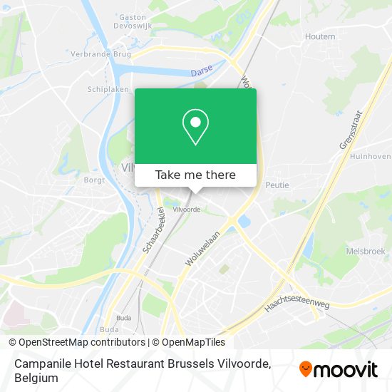 Campanile Hotel Restaurant Brussels Vilvoorde map