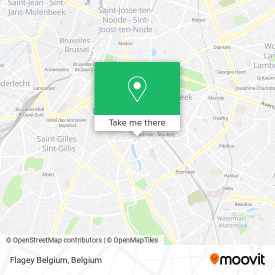 Flagey Belgium map