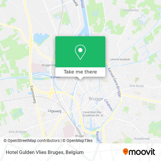 Hotel Gulden Vlies Bruges map