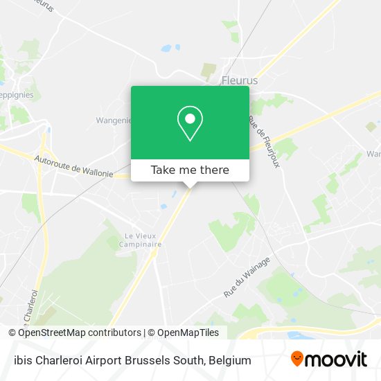 ibis Charleroi Airport Brussels South map