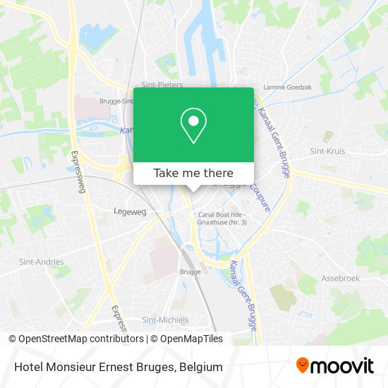 Hotel Monsieur Ernest Bruges map