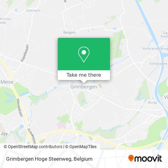 Grimbergen Hoge Steenweg map