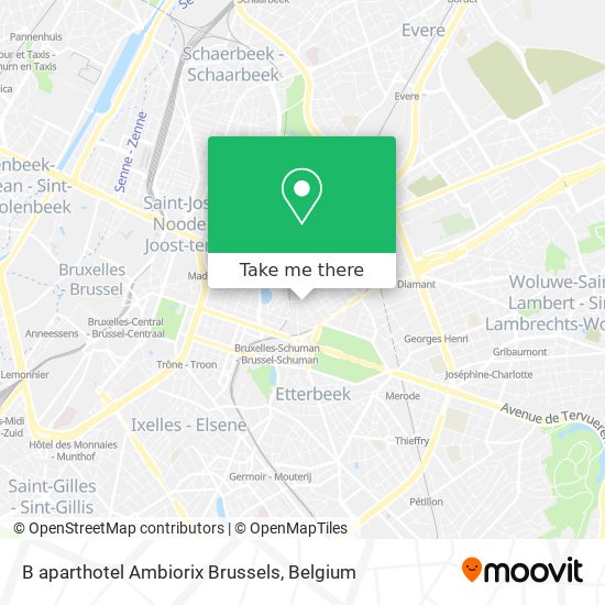 B aparthotel Ambiorix Brussels plan