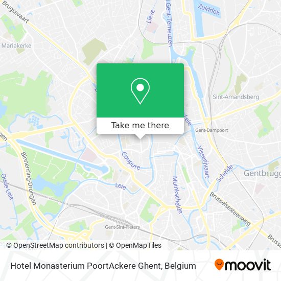 Hotel Monasterium PoortAckere Ghent map
