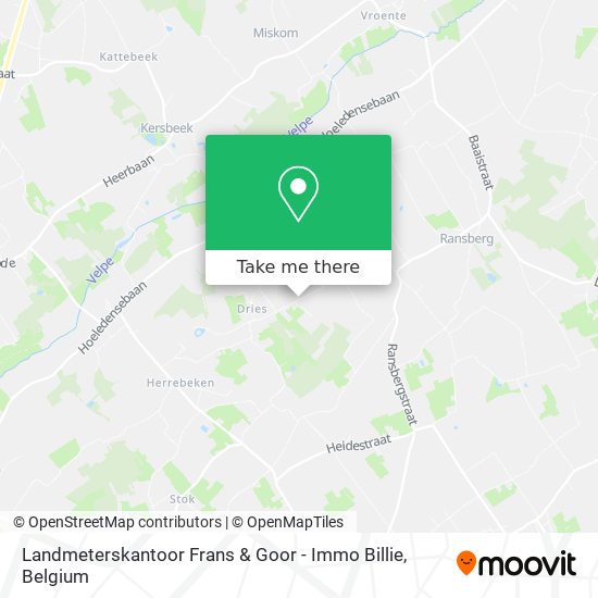 Landmeterskantoor Frans & Goor - Immo Billie map
