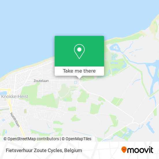 Fietsverhuur Zoute Cycles map