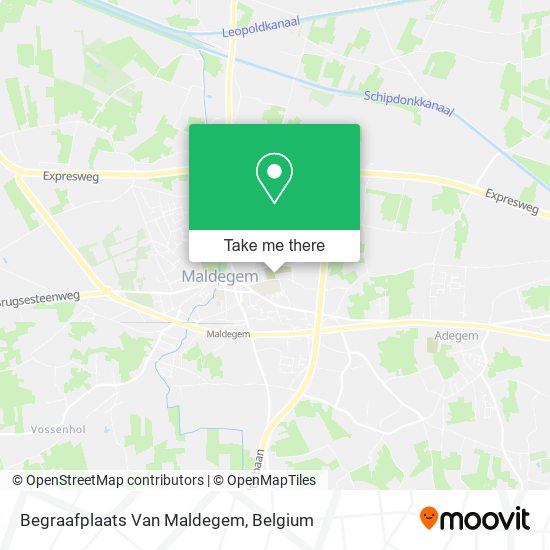 Begraafplaats Van Maldegem map