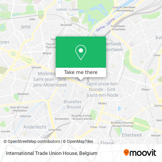 International Trade Union House map