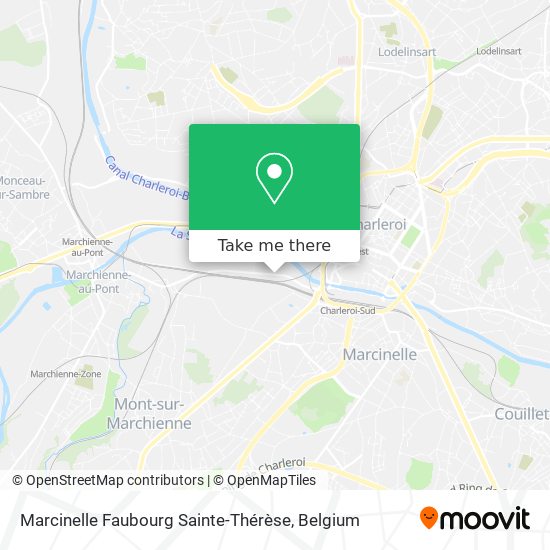 Marcinelle Faubourg Sainte-Thérèse map