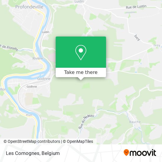 Les Comognes map