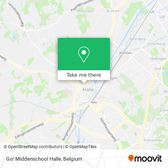 Go! Middenschool Halle map