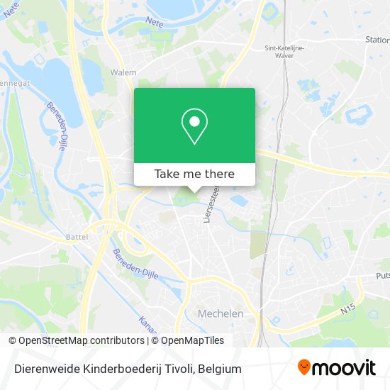 Dierenweide Kinderboederij Tivoli map