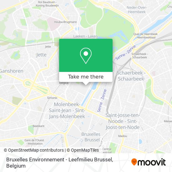 Bruxelles Environnement - Leefmilieu Brussel map