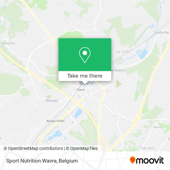 Sport Nutrition Wavre plan