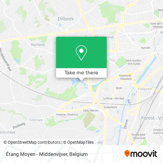 Étang Moyen - Middenvijver plan