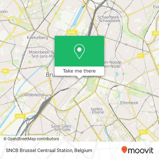 SNCB Brussel Centraal Station plan