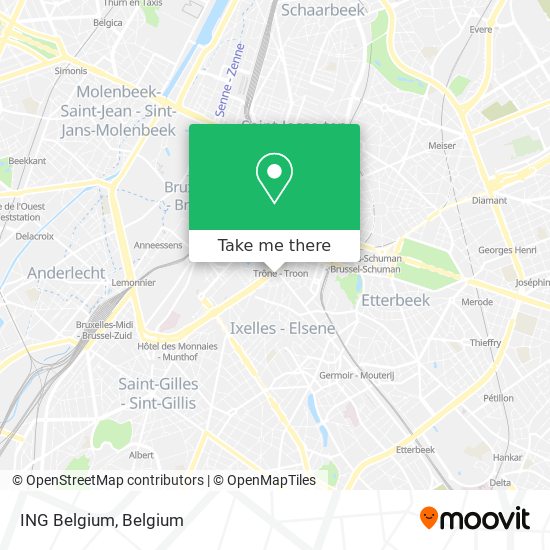 ING Belgium map