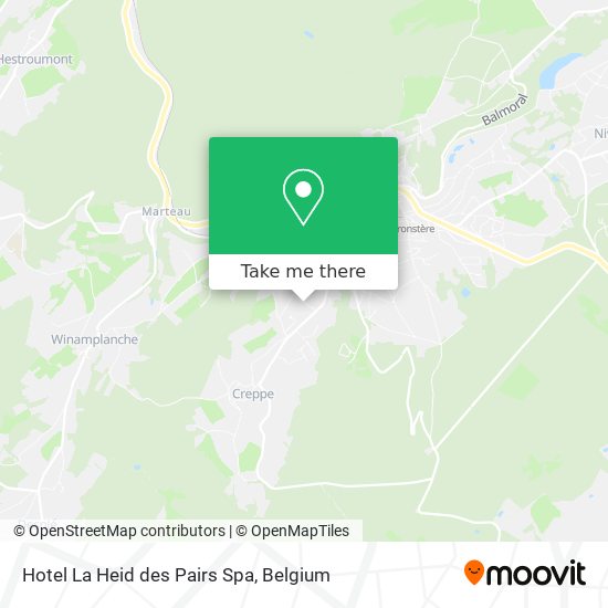 Hotel La Heid des Pairs Spa map