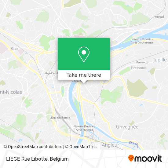 LIEGE Rue Libotte map