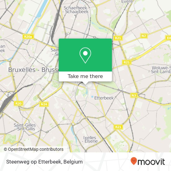 Steenweg op Etterbeek map