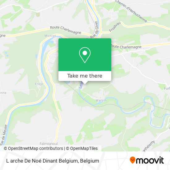 L arche De Noé Dinant Belgium map